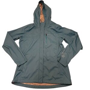 Paradox Outdoor Women's Aqua Blue Lightweight Rain Jacket Size Small